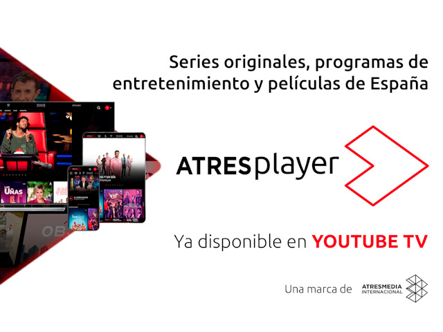 eximir ganado Estructuralmente EEUU: ATRESplayer disponible en YouTube TV - Alianzas | Plataformas.News